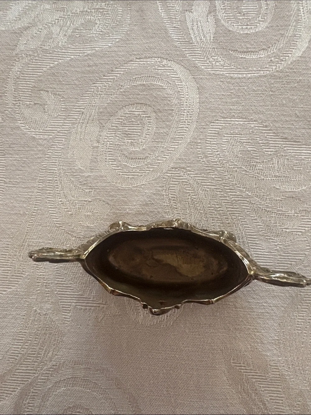 Ornate 19th century French Victorian Decorative Antique Brass‎ Tone bowl - Picture 3 of 4